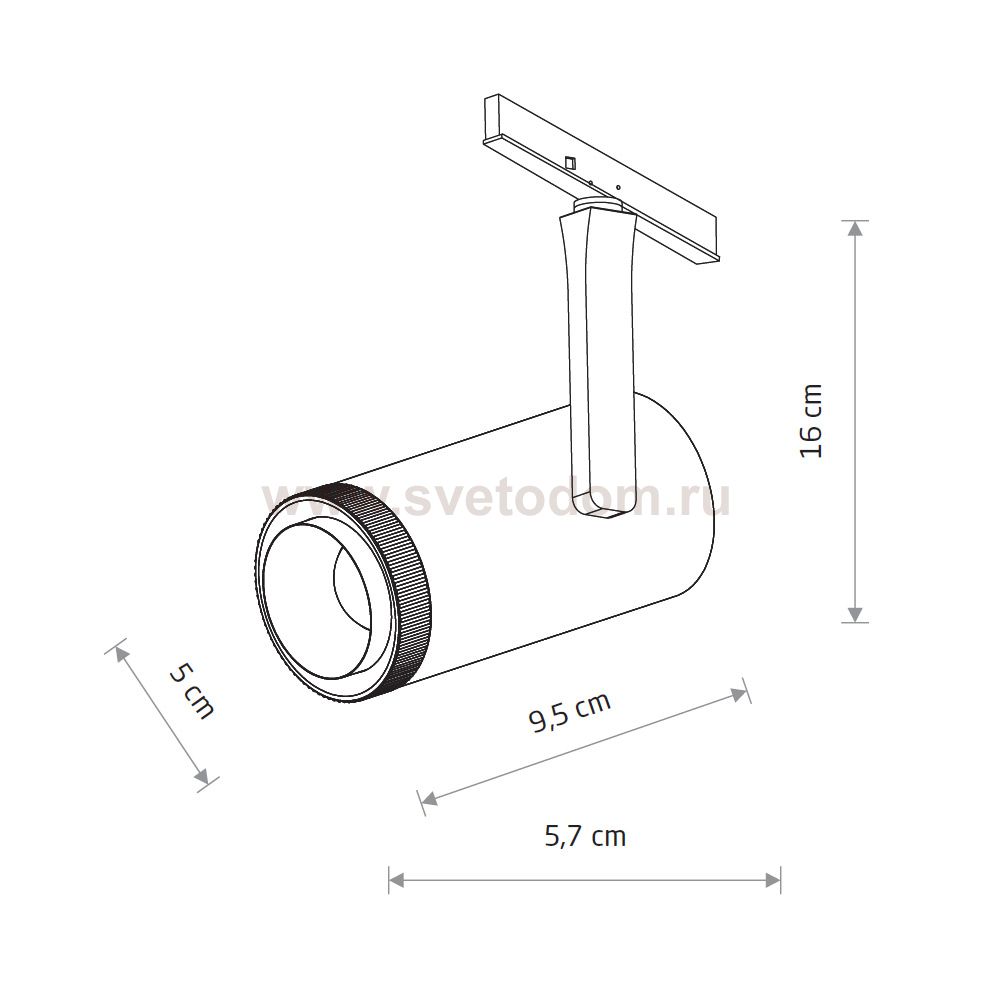 Трековый нано светильник Nowodvorski Nano Black (Cерия Nano, Цвет Черный) арт. 11716