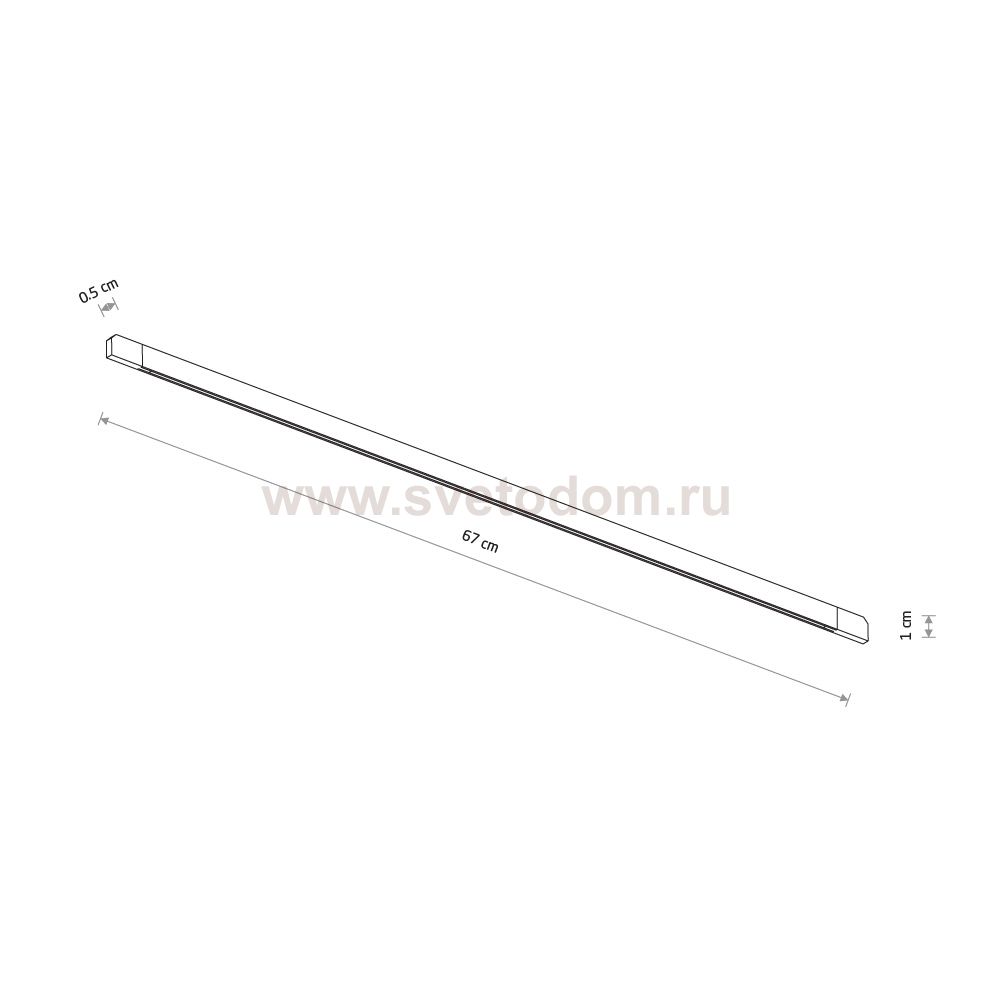 Трековый нано светильник Nowodvorski Nano Black (Cерия Nano, Цвет Черный) арт. 11717