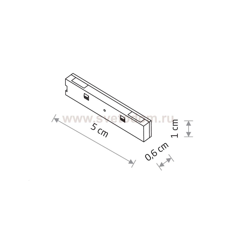 Коннектор для магнитных треков вертикальный Nowodvorski Nano Black (Cерия Nano, Цвет Черный) арт. 11734