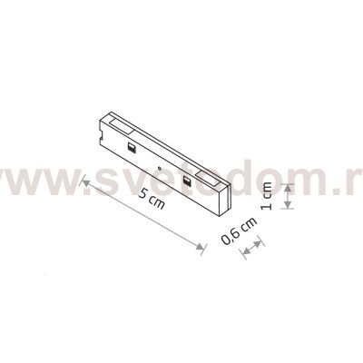 Коннектор для магнитных треков вертикальный Nowodvorski Nano Black (Cерия Nano, Цвет Черный) арт. 11734