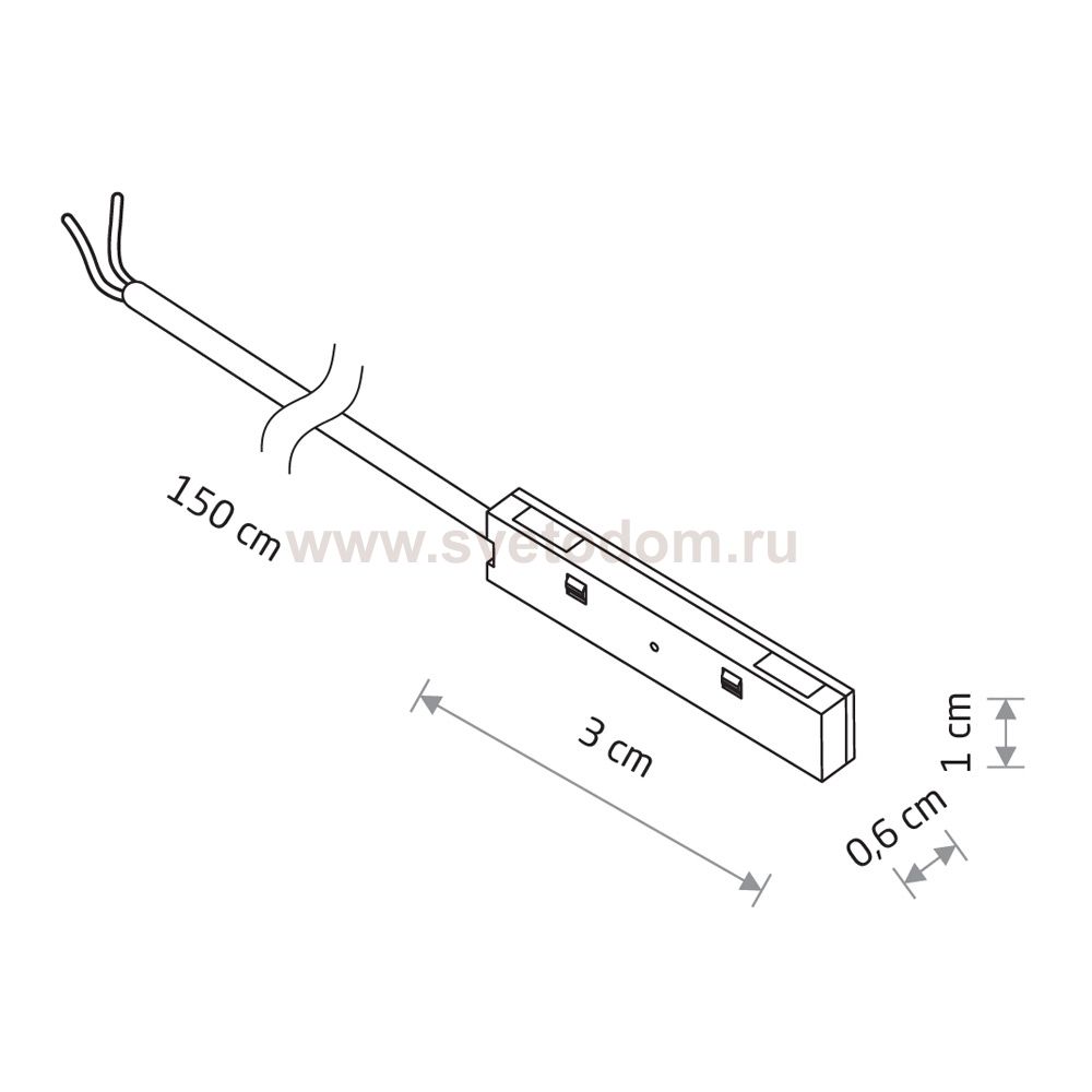 Ввод питания для магнитной трековой системы Nowodvorski Nano Black (Cерия Nano, Цвет Черный) арт. 11736