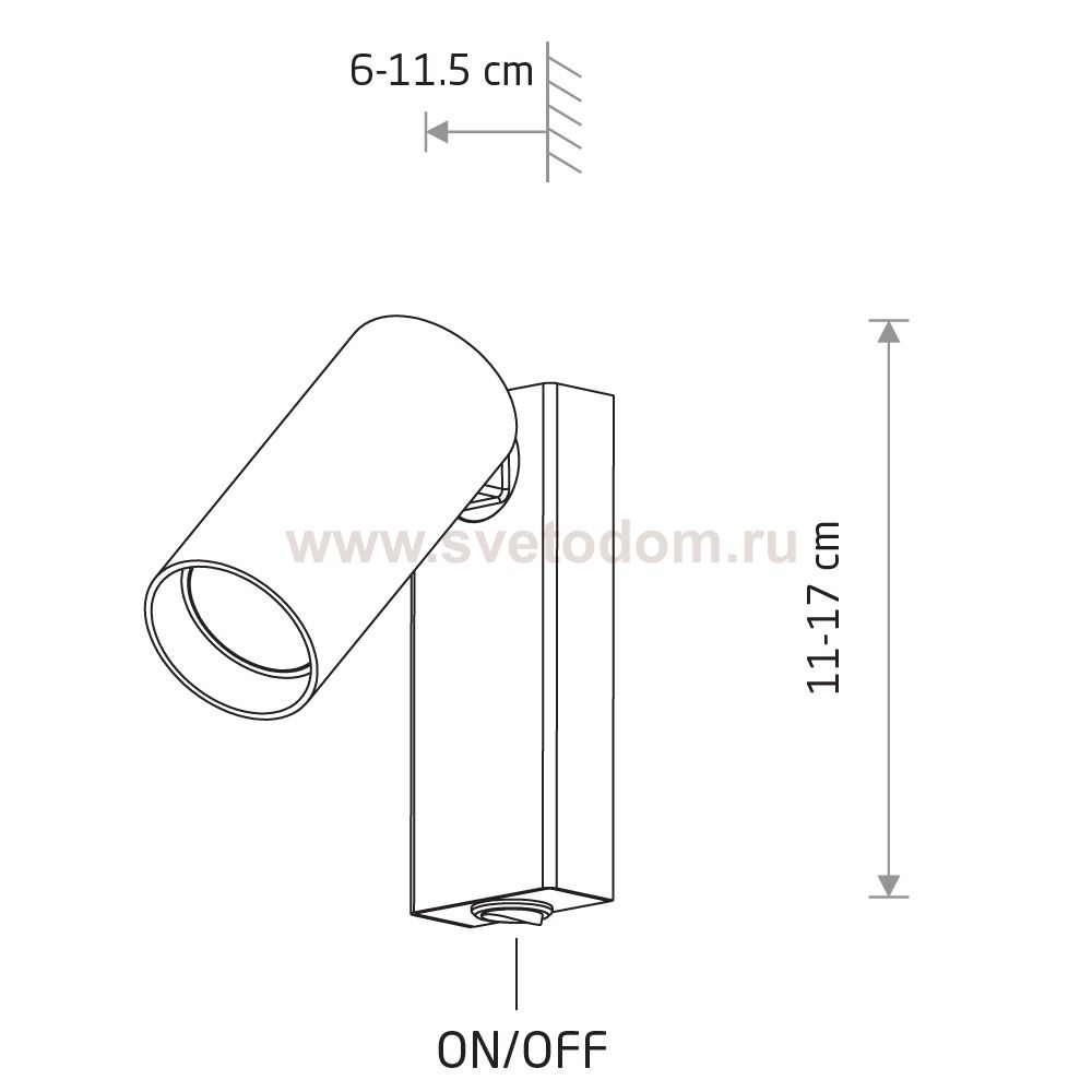 Настенный светильник Nowodvorski Fourty Wall Umbra Gray (Cерия Fourty, Цвет Темно-серый) арт. 11766