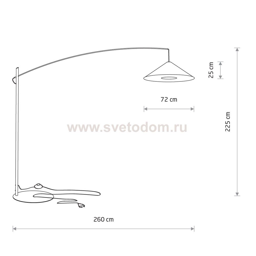 Торшер Nowodvorski Poise A Gray (Cерия Poise A, Цвет Серый) арт. 11767