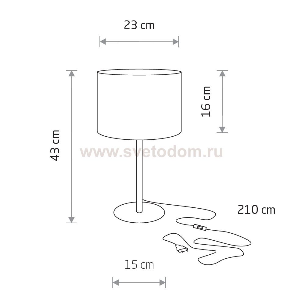 Настольная лампа Nowodvorski Hotel Mood Gray (Cерия Hotel Mood, Цвет Серый) арт. 11786