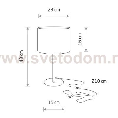 Настольная лампа Nowodvorski Hotel Mood Gray (Cерия Hotel Mood, Цвет Серый) арт. 11786