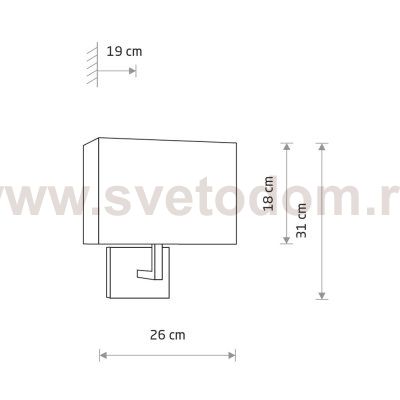 Бра Nowodvorski Hotel Mood Gray (Cерия Hotel Mood, Цвет Серый) арт. 11787