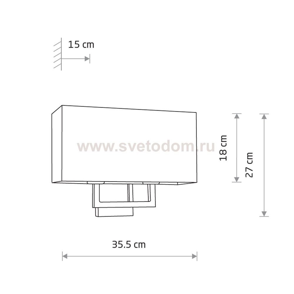 Бра Nowodvorski Hotel Mood Gray (Cерия Hotel Mood, Цвет Серый) арт. 11792