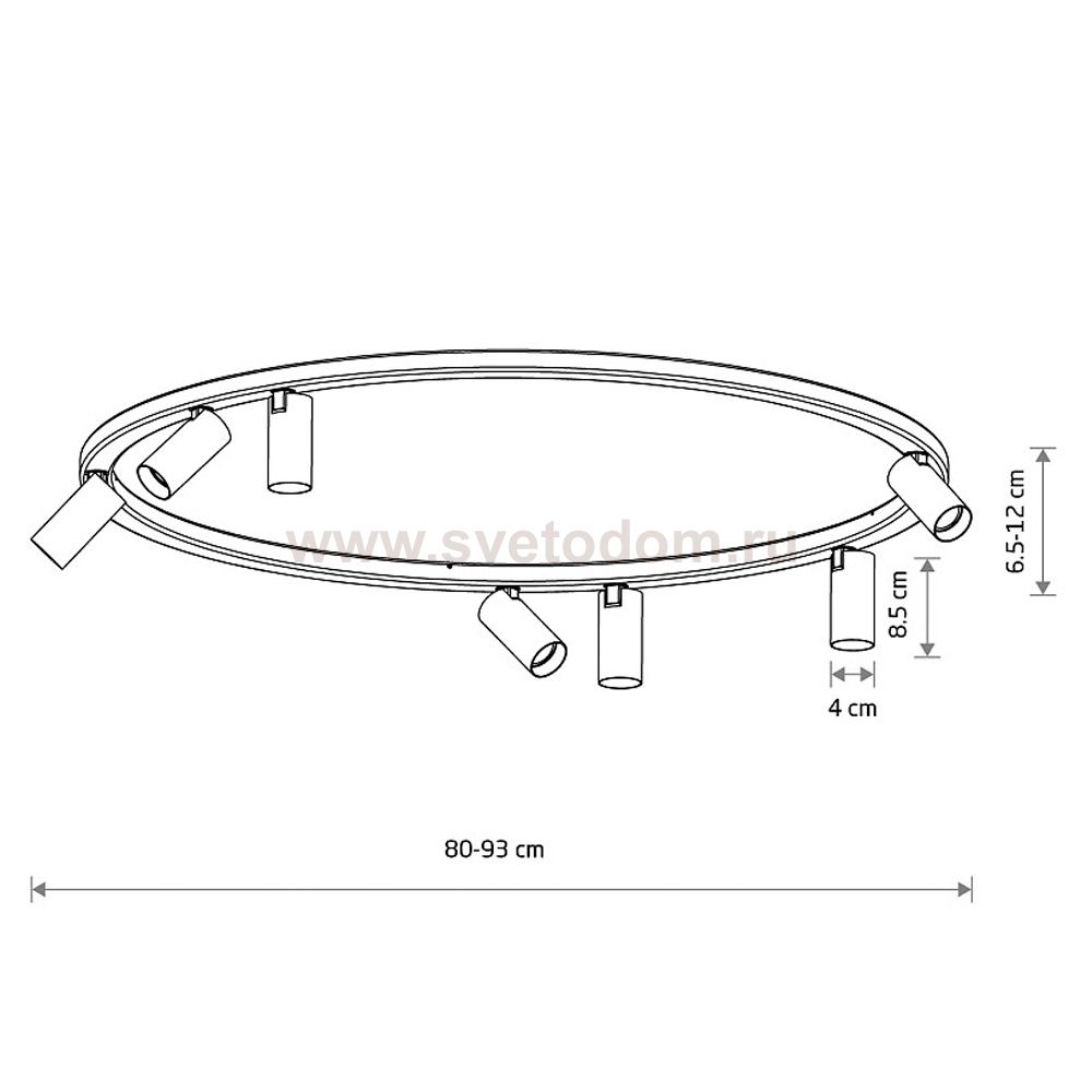 Потолочная люстра Nowodvorski Fourty Round VII White (Cерия Fourty VII, Модель круглая, Цвет Белый) арт. 11945