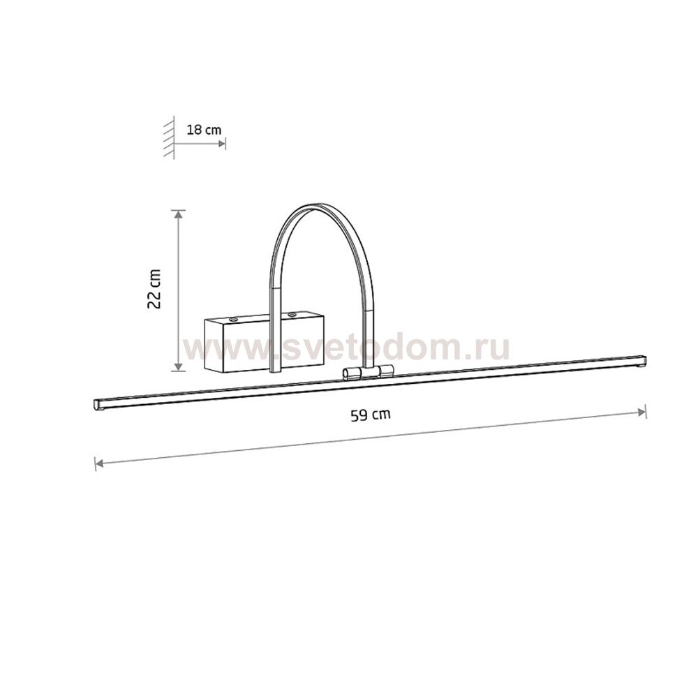 Подсветка для картин Nowodvorski Artline M White (Cерия Artline M, Цвет Белый) арт. 11956