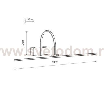 Подсветка для картин Nowodvorski Artline M White (Cерия Artline M, Цвет Белый) арт. 11956