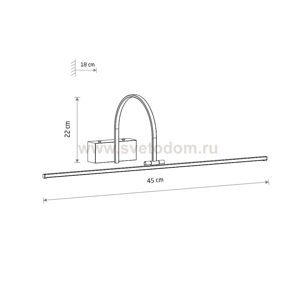 Подсветка для картин Nowodvorski Artline S Black (Cерия Artline S, Цвет Черный) арт. 11957