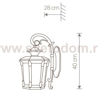 Уличный настенный светильник Nowodvorski AMUR I 4692