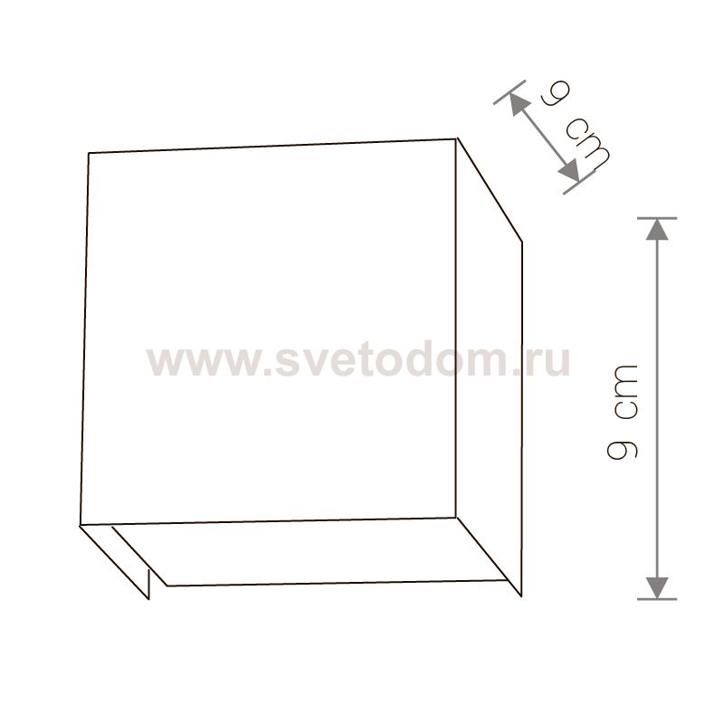 Светильник настенный Nowodvorski CUBE SILVER 5267