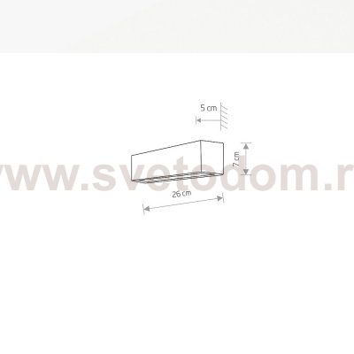 Светильник настенный Nowodvorski STRAIGHT WALL LED WHITE XS 6345