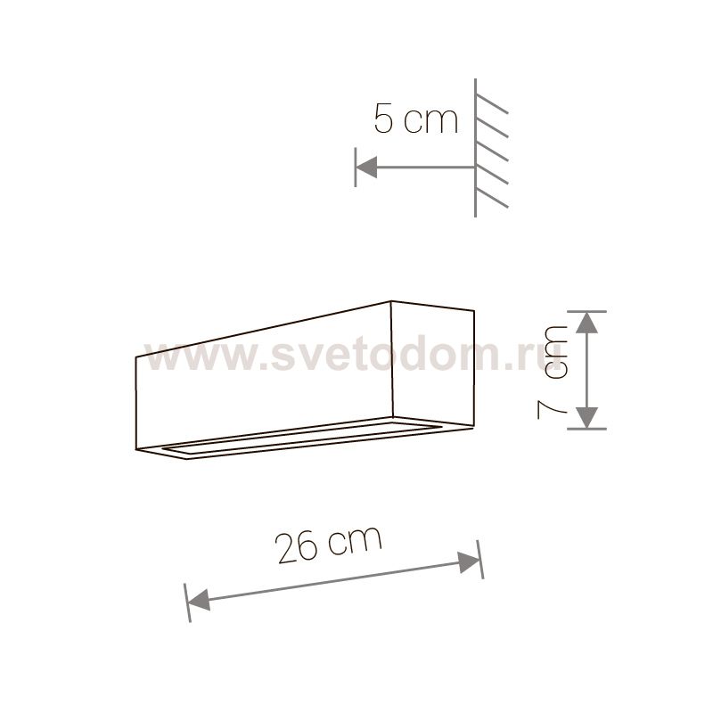 Светильник настенный Nowodvorski STRAIGHT WALL LED SILVER XS 6354