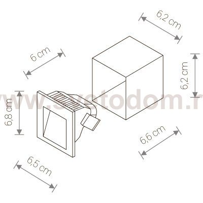 Уличный встраиваемый светильник Nowodvorski STEP LED GRAPHITEE 6907