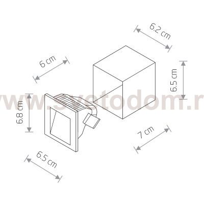 Уличный встраиваемый светильник Nowodvorski STEP LED GRAPHITEE 6907