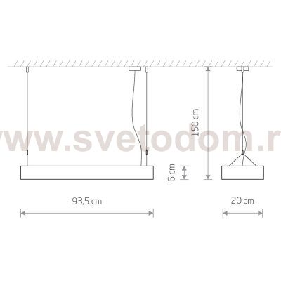 Подвесной светильник Nowodvorski Soft Led 90x20 7532