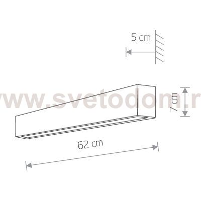 Настенный светильник Nowodvorski Straight Wall LED S 7562