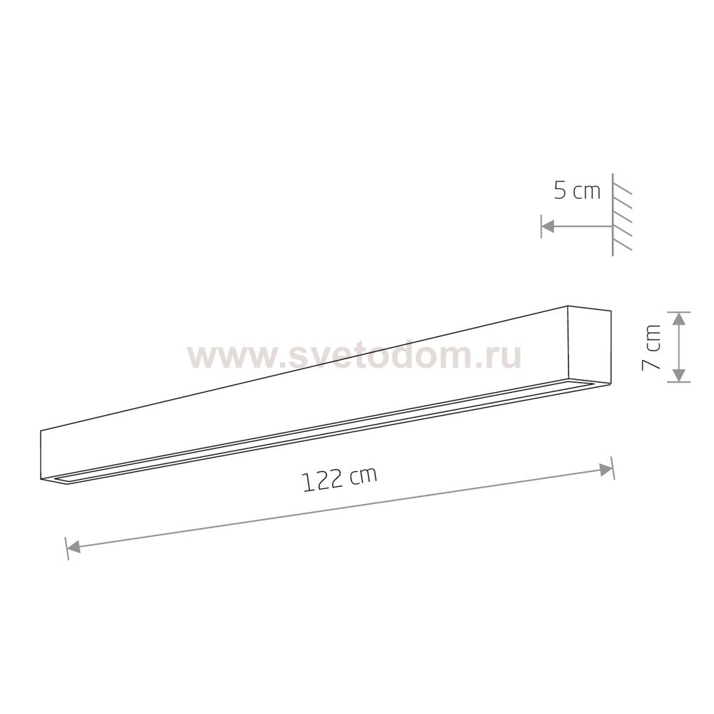 Настенный светильник Nowodvorski Straight Wall LED L 7566