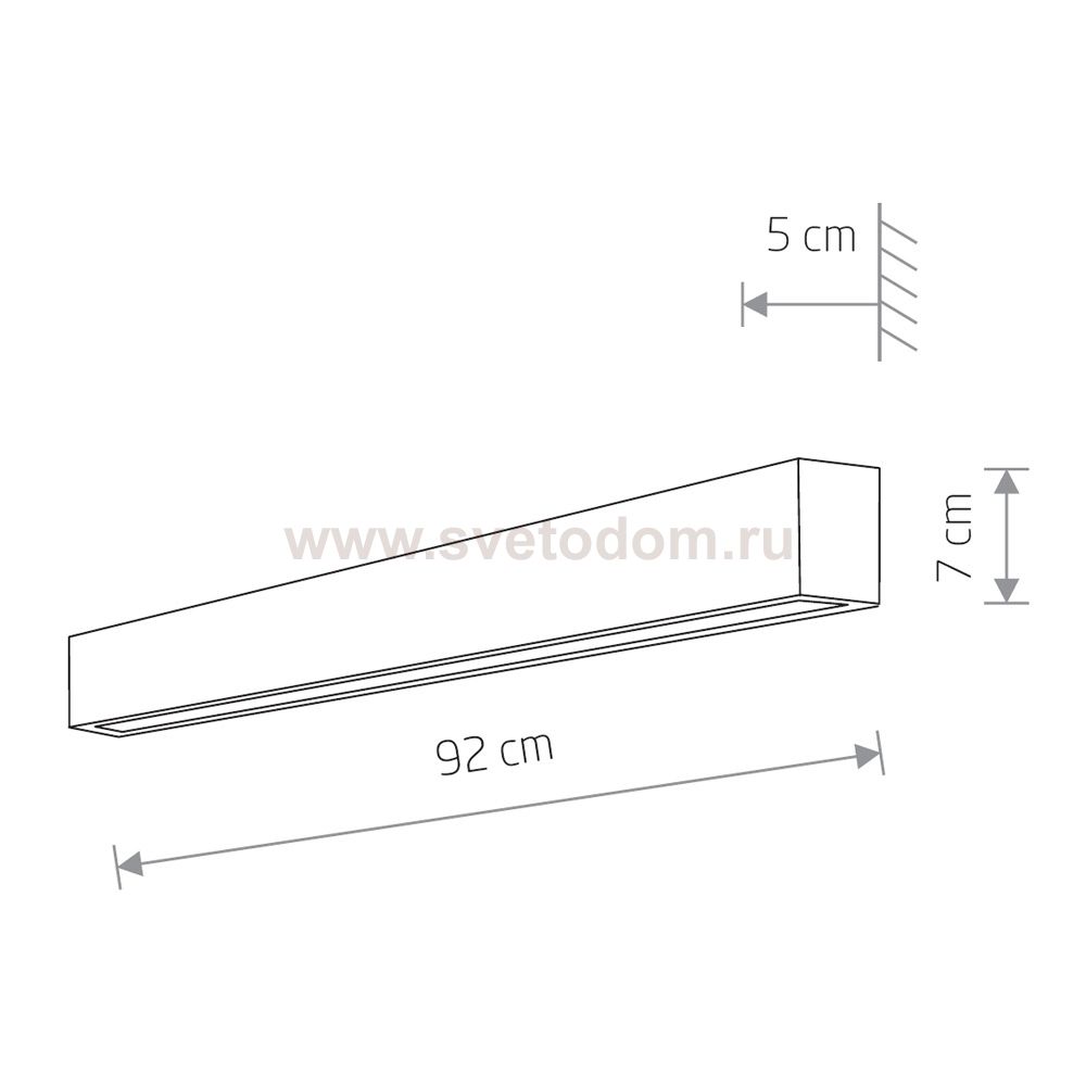 Настенный светильник Nowodvorski Straight Wall LED M 7594