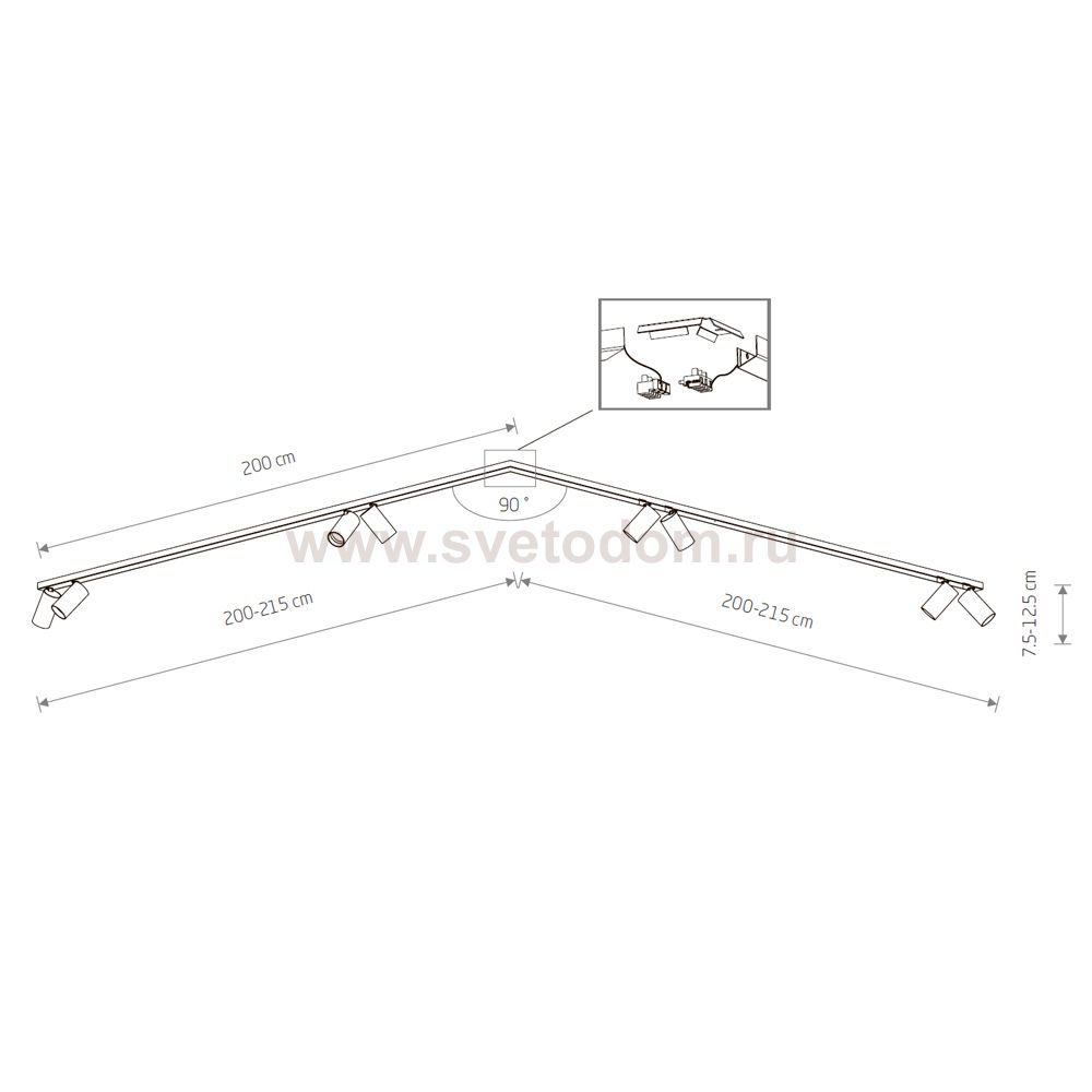 Спот Nowodvorski Mono Corner 2x200 7697