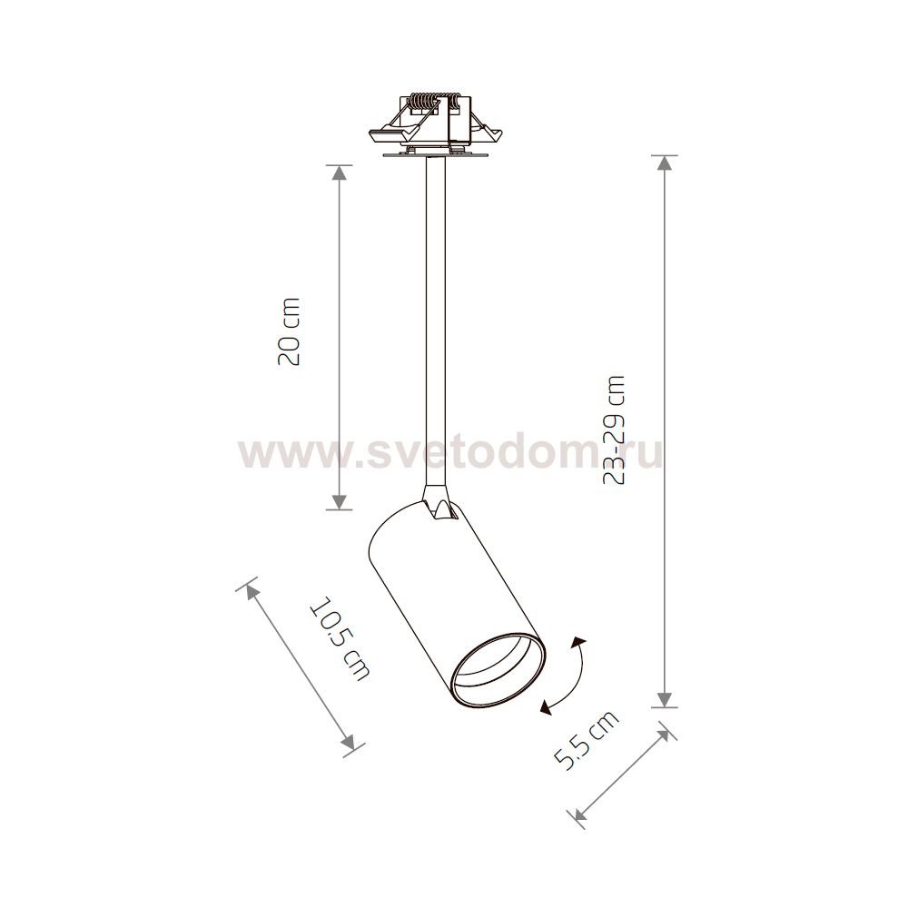 Спот Nowodvorski Mono Surface Long S 7737
