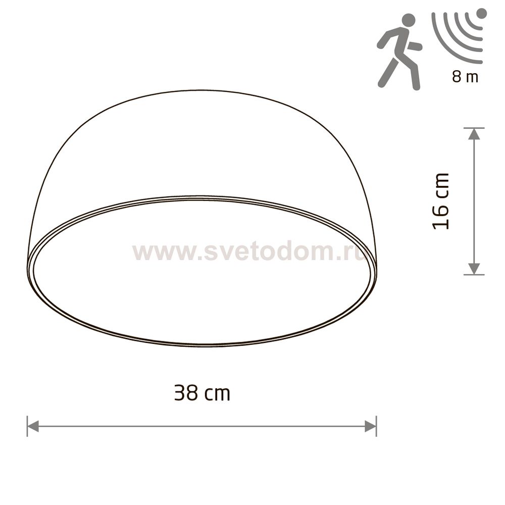 Потолочный cветильник Nowodvorski Satellite S Sensor Black (Cерия Satellite S Sensor, Цвет Черный) арт. 8010