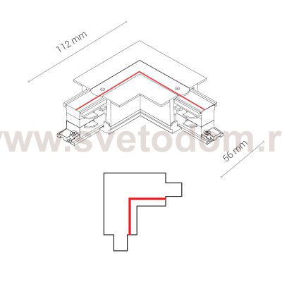 Коннектор L-образный правый Nowodvorski Ctls Power 8231