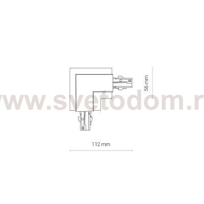 Коннектор L-образный правый Nowodvorski Ctls Power 8231