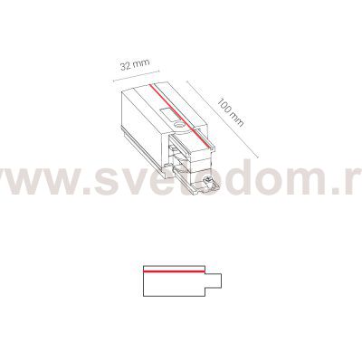 Заглушка с питанием левая Nowodvorski Ctls Power 8233