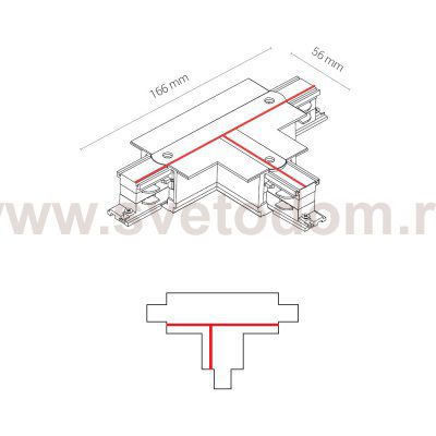 Коннектор T-образный правый 1 Nowodvorski Ctls Power 8245