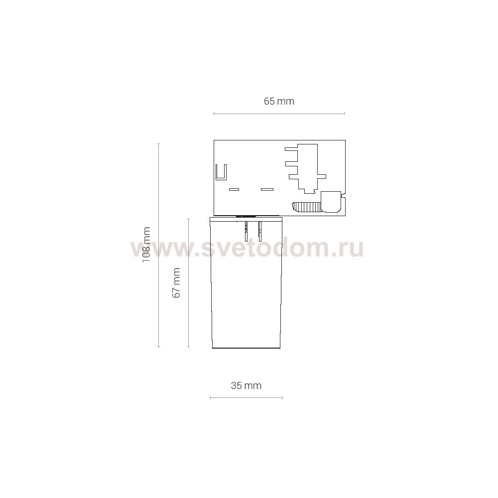 Адаптер для трековой системы светильников Nowodvorski Cameleon 8281