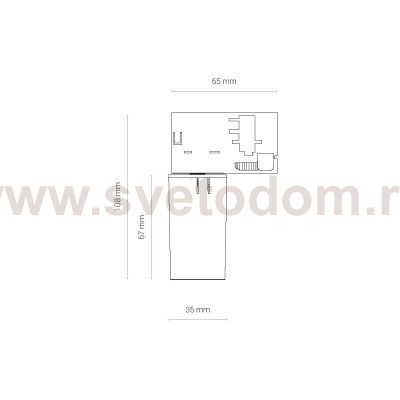 Адаптер для трековой системы светильников Nowodvorski Cameleon 8282