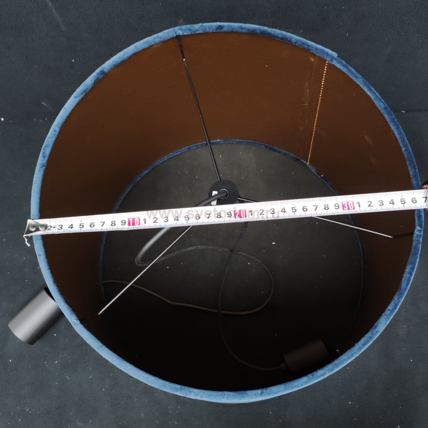 Подвесной светильник из синей замши Cone M 8443 Nowodvorski
