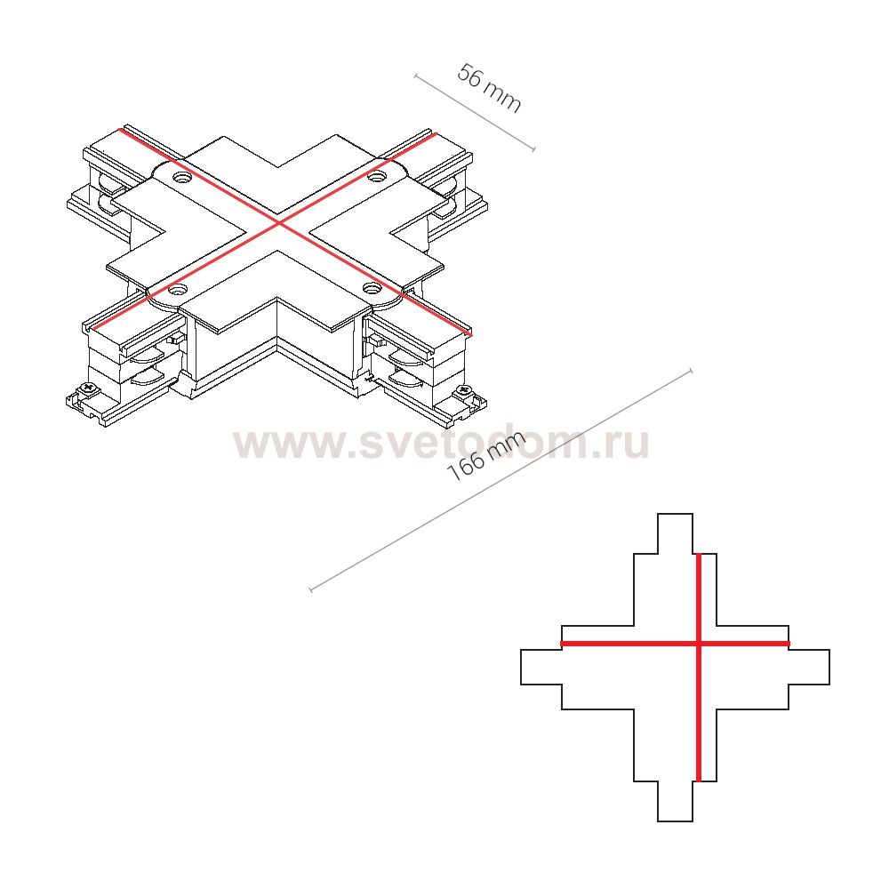 Коннектор X-образный Nowodvorski Ctls Power 8680