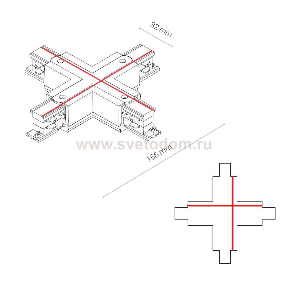 Коннектор X-образный Nowodvorski Ctls Power 8701