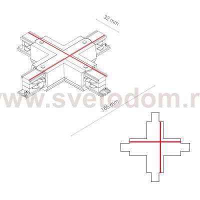 Коннектор X-образный Nowodvorski Ctls Power 8702