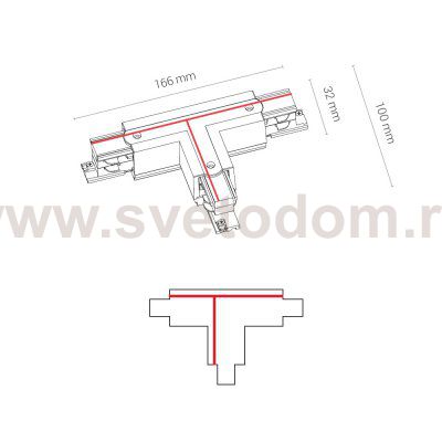Коннектор T-образный правый 2 Nowodvorski Ctls Power 8704