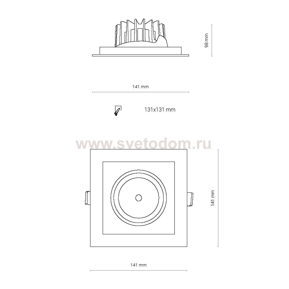 Встраиваемый светильник Nowodvorski Dia Led 8721