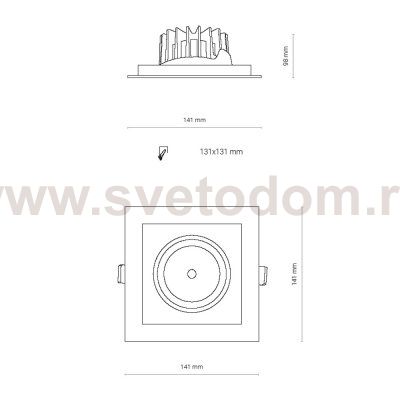 Встраиваемый светильник Nowodvorski Dia Led 8721
