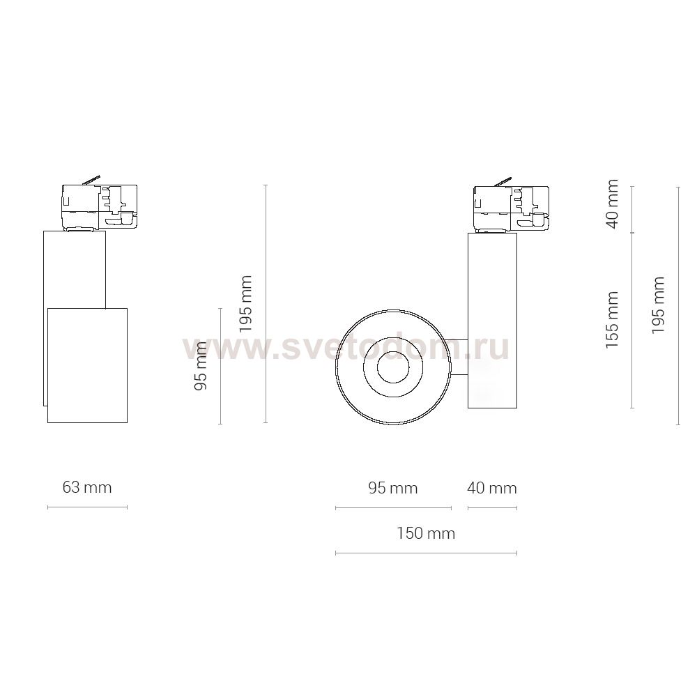Трековый светильник Nowodvorski Nea Led 8757