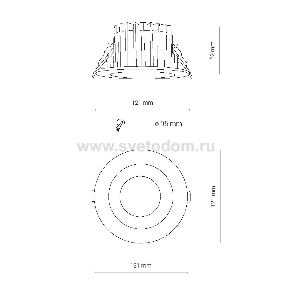 Встраиваемый светильник Nowodvorski Kea Led 8772