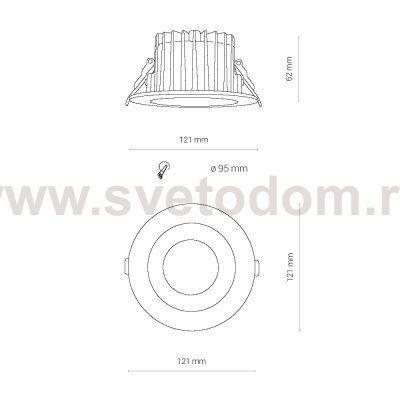 Встраиваемый светильник Nowodvorski Kea Led 8772