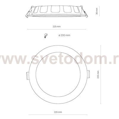 Встраиваемый светильник Nowodvorski Kos Led 8775
