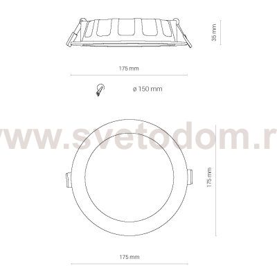 Встраиваемый светильник Nowodvorski Kos Led 8776