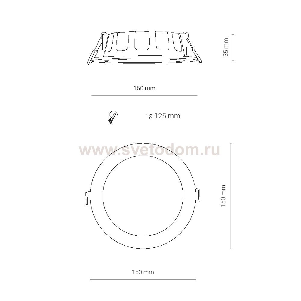 Встраиваемый светильник Nowodvorski Kos Led 8780