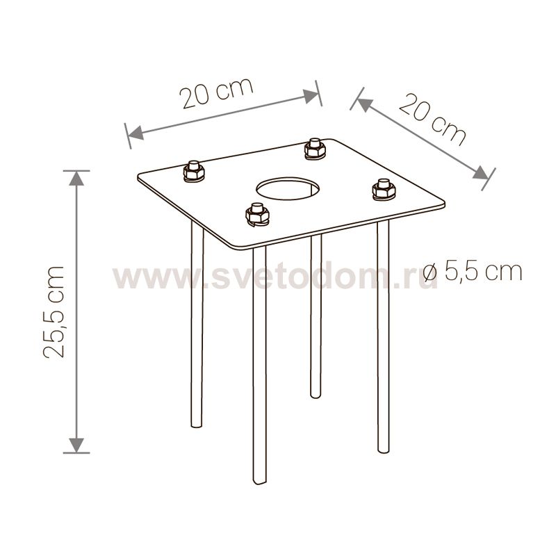 Закладная к уличному светильнику Nowodvorski PATHWAY FOUNDATION KIT 8795