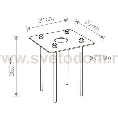Закладная к уличному светильнику Nowodvorski PATHWAY FOUNDATION KIT 8795