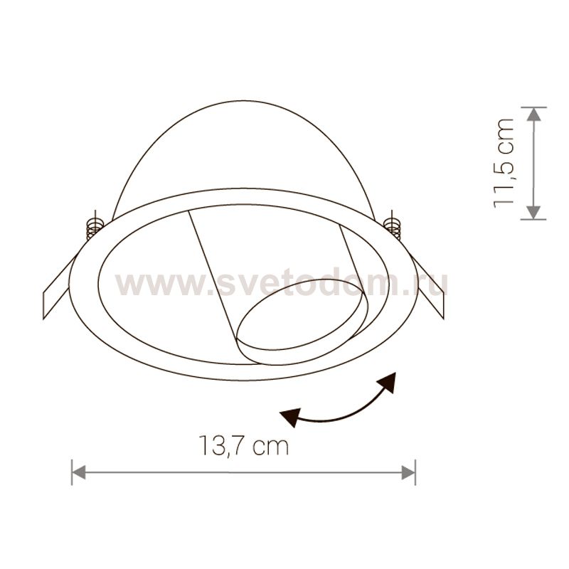 Светильник встраиваемый Nowodvorski DOT BLACK 8826
